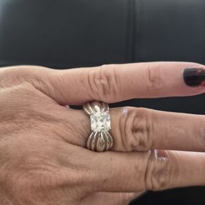 Elegant Gold Over Silver Women's Ring